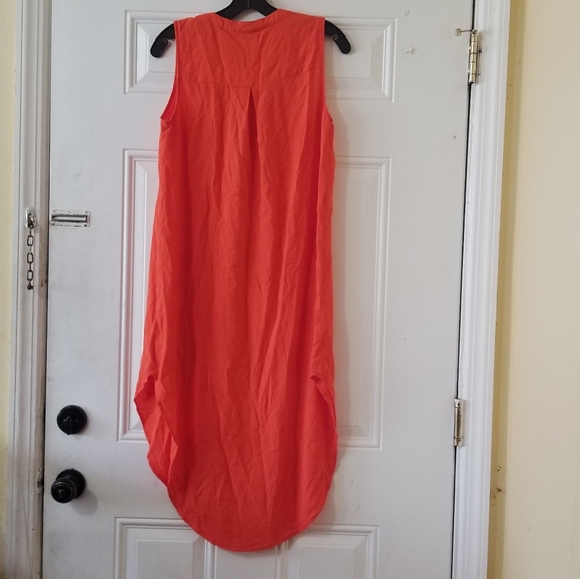 Orange V Neck Midi Medium - Picture 5 of 9
